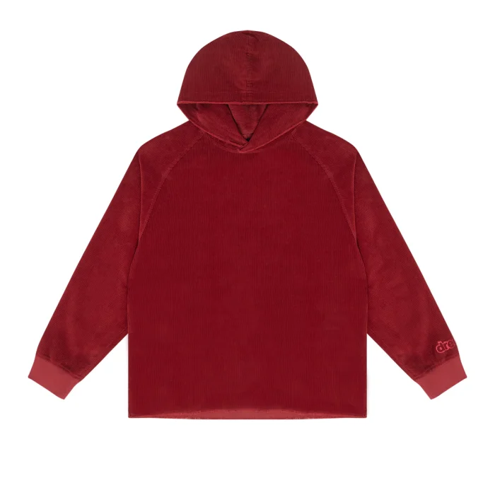 Corduroy Hoodie Burgundy
