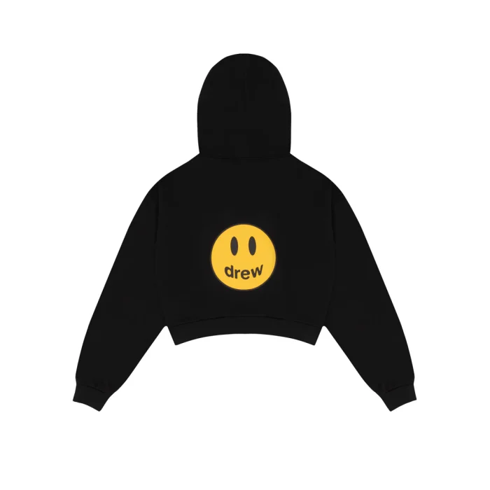 Cropped Zip up Hoodie Black