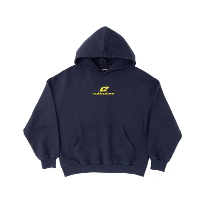 Cold CultureCurved Hoodie Midnight Blue