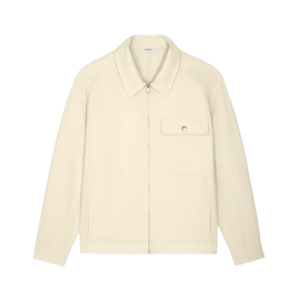 DNA Cotton Linen Harrington Jacket – travertine beige