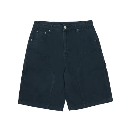 Cold Culture Double Knee Shorts Dark Blue Denim