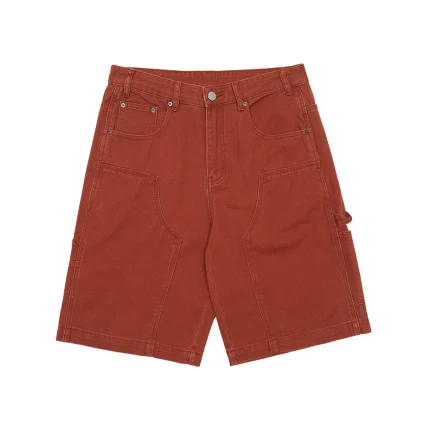 Cold Culture Double Knee Shorts Washed Copper Denim
