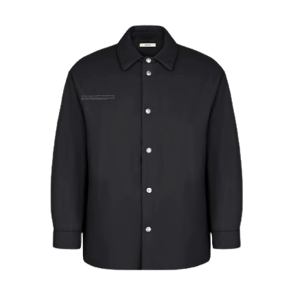 Flower-Warmth Padded Overshirt – Black