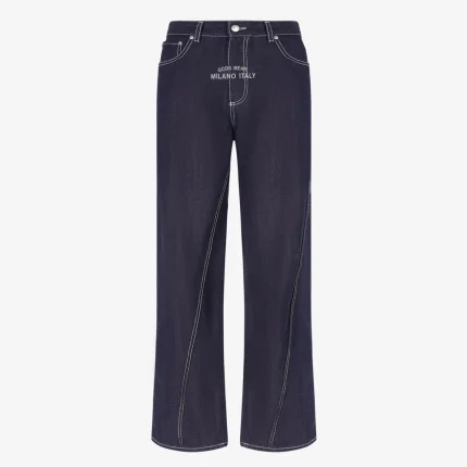 Gcds Raw Denim Wide Trousers