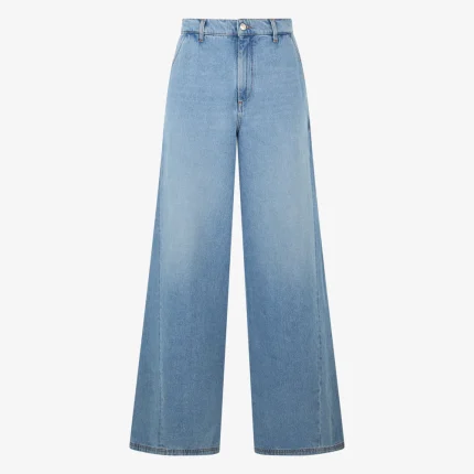 Gcds Stone Washed Denim Wide Hybrid Trousers
