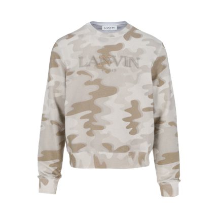 Lanvin Beige Camo Logo Sweatshirt