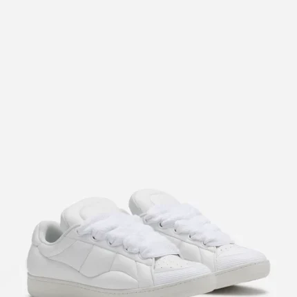 Lanvin Curb XL Leather Sneakers – White