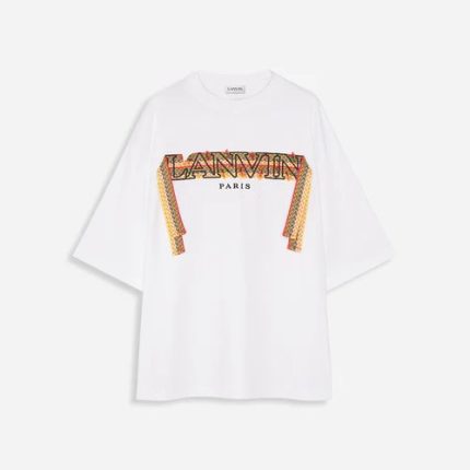 Lanvin Oversized Embroidered Curb Lace T Shirt