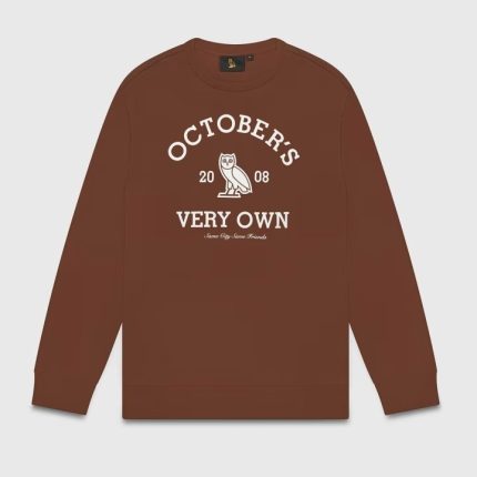 Ovo x Collegiate Crewneck Sweatshirt-Brown