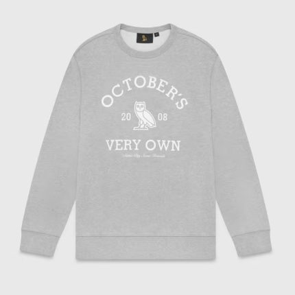 Ovo x Collegiate Crewneck Sweatshirt-Grey