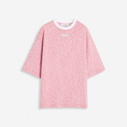 Lanvin Heathered-Effect Loose-Fitting T Shirt Pink