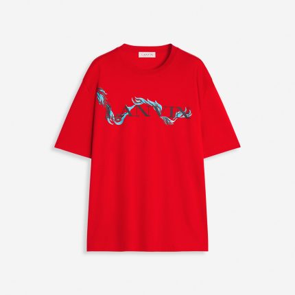 Lanvin Dragon Print Loose-Fitting T Shirt