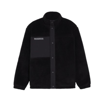 Recycled Wool Fleece Jacket – black