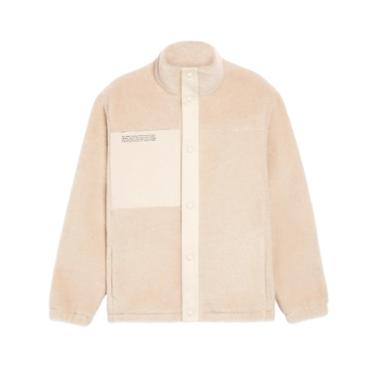Recycled Wool Fleece Jacket – sand