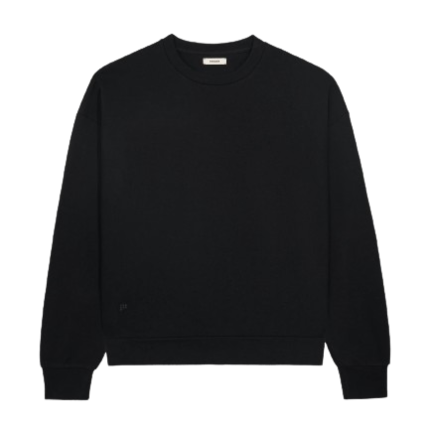 Recycled Wool Jersey Oversized Sweater – black