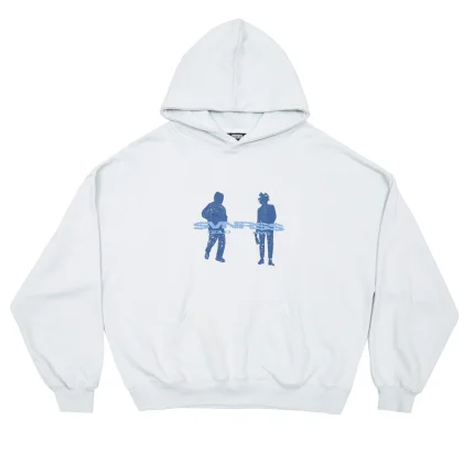 Silhouettes Hoodie White Blue