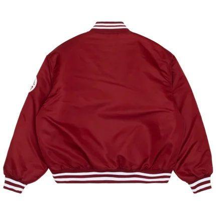 Sinclair Script Satin Jacket Red