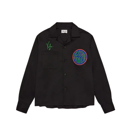 Valas Los Angles Love and Peace Bowler Shirt