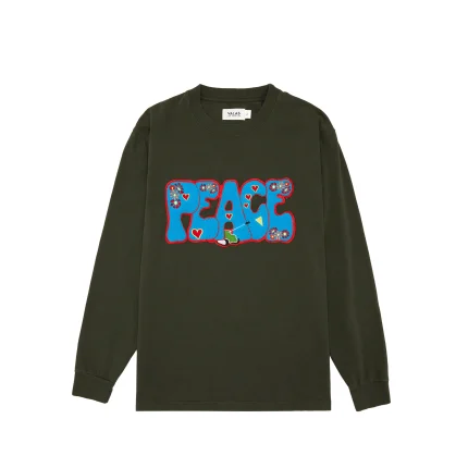 Valas Los Angles Peace Patch Long Sleeve Tee