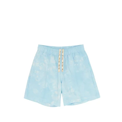 Valas Los Angles Tie Dye Baby Blue Bowler Shorts