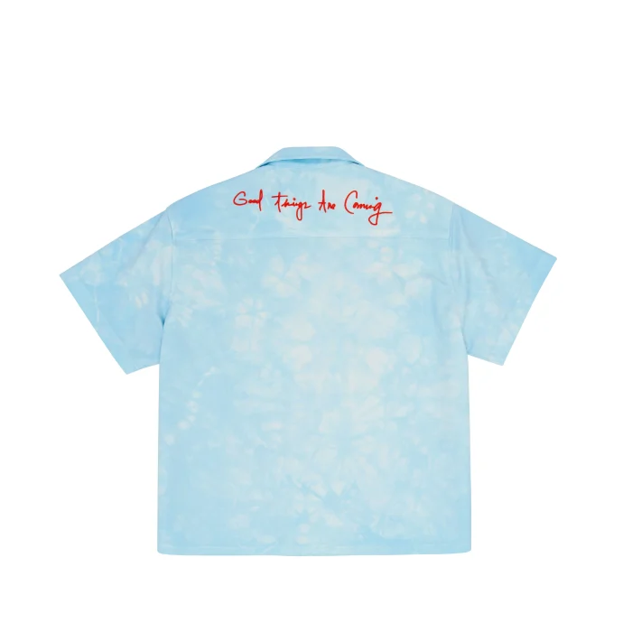 Valas Los Angles Tie Dye Flower Bowler Shirt