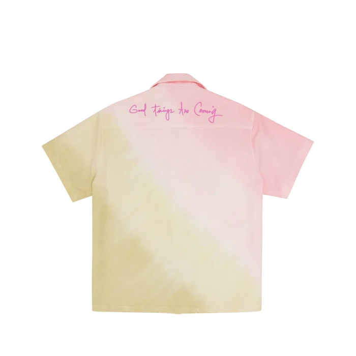 Valas Los Angles Tie Dye Love & Peace Bowler Shirt