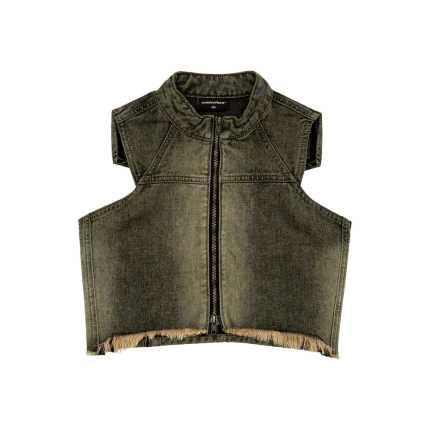 Cold Culture Washed Denim Top Dust Grey Denim