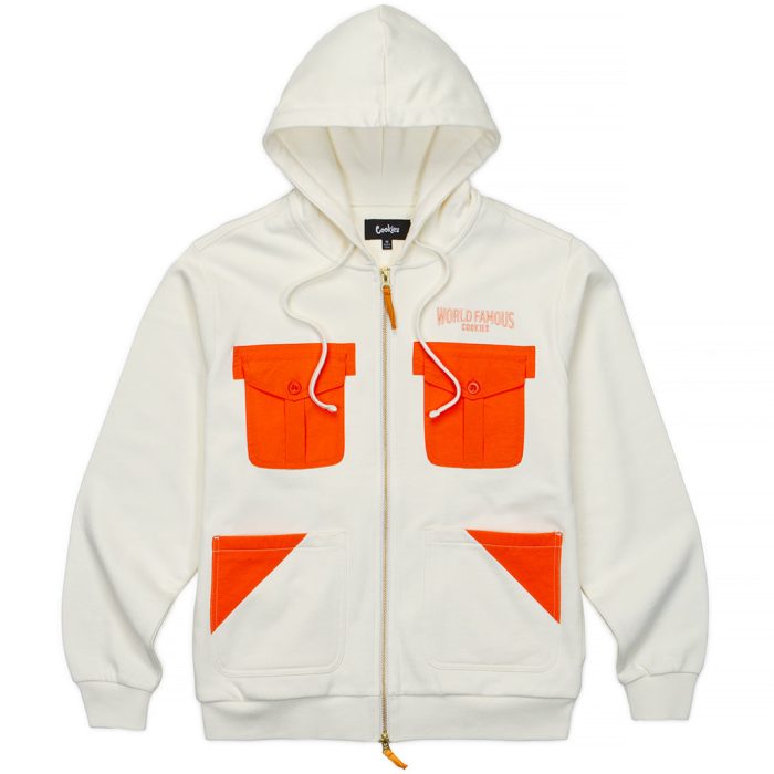 Workwear Zip up off White Hoodie