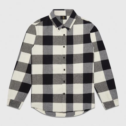 OVO BUFFALO PLAID FLANNEL SHIRT WHITE