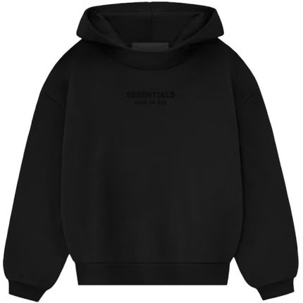 Fear of God Essentials Kids Hoodie (FW23) Jet Black