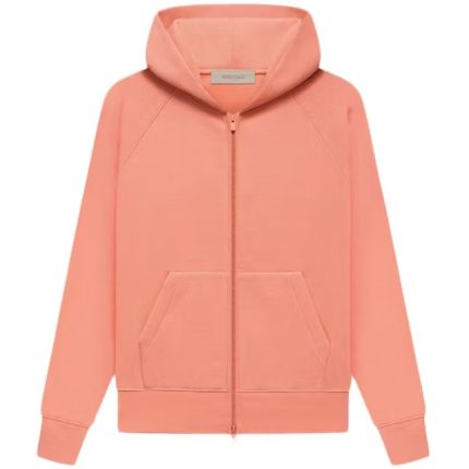 Fear of God Essentials Kids Full-zip Hoodie Coral