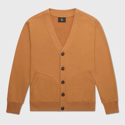 OVO FRENCH TERRY CARDIGAN BROWN