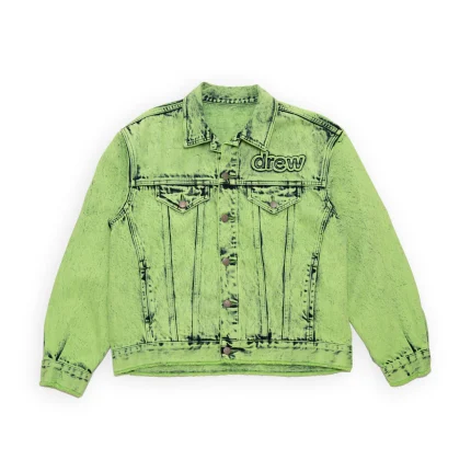 Drew House Oversized Trucker Jacket Painted Lime