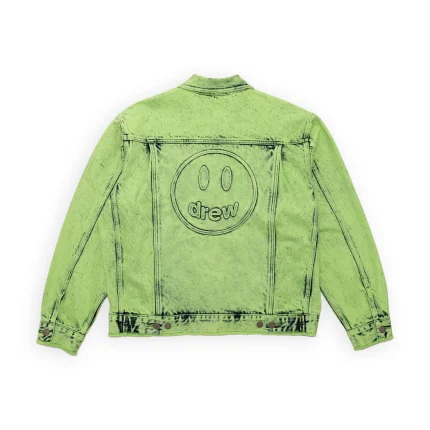 Drew House Oversized Trucker Jacket Painted Lime