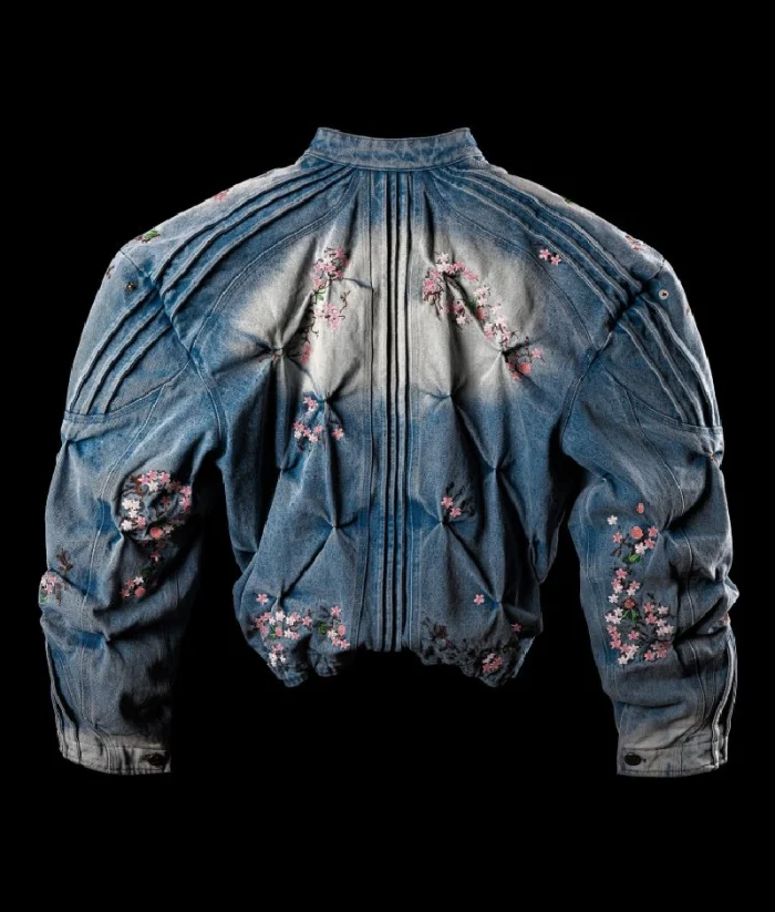 Badson Cherry Blossom Overgrowth Denim Jacket
