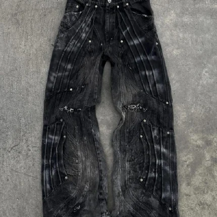Badson Circuit Layered Denim Pants