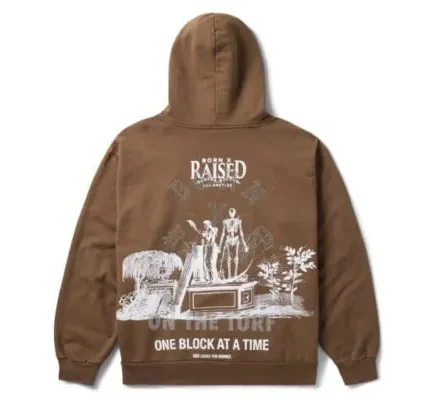 Born X Raised Beer Hoodie Walnut