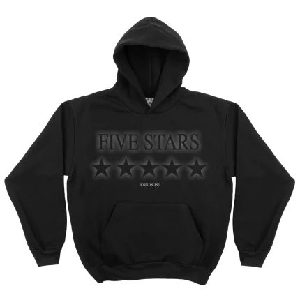 Born X Raised + Online Ceramics 5 Stars Hoodie Vintage Black