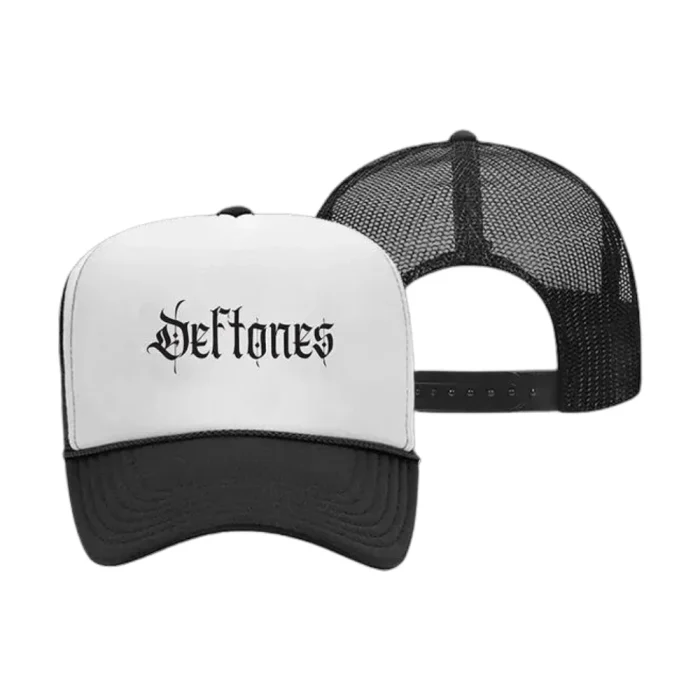 Calligraphy Logo Black and White Trucker Hat