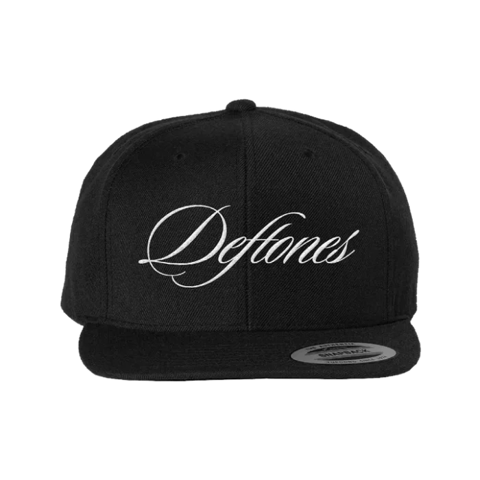 Deftones Merch Script Logo Snapback