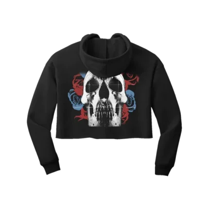 Deftones Skull Crop Hoodie