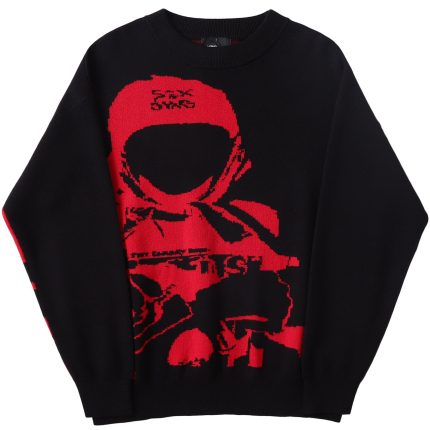 Gang Jacquard Crewneck Sweatshirt – Black