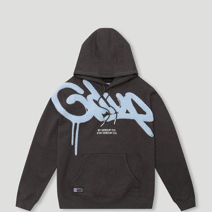 Geedup Handstyle Hoodie Graphite/Pale Blue