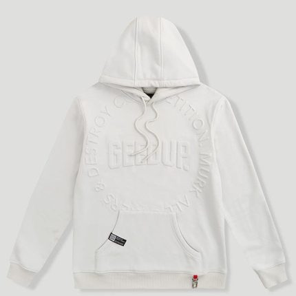 Geedup O-S Emblem Emboss Hoodie Ice Grey