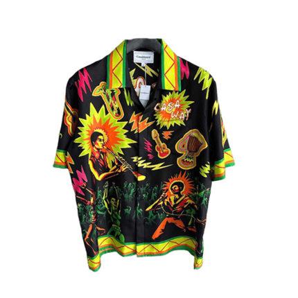 Graphic Print Silk Shirt