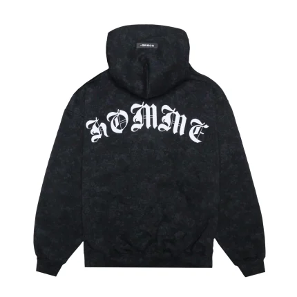Homme Plus Old English Acid Wash Hoodie