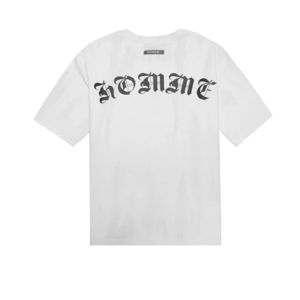 Homme Plus Old English Acid Wash Tee