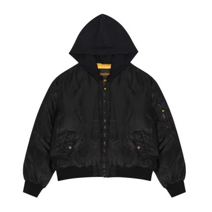 Drew Camo Mascot Hooded Bomber Jacket