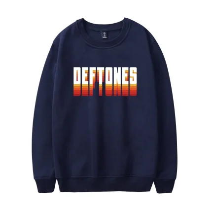 Navy and Orange Colligate Logo Sweatshirt