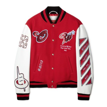 Off White Scorpio Lea Wool Varsity Jkt